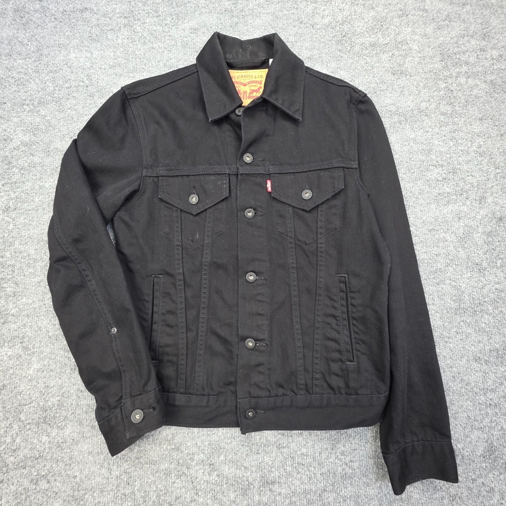 Levi's Trucker Denim Jacket Men's Small Black 100% Cotton